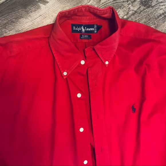 Ralph Lauren Other - Ralph Lauren Solid Garment Dyed Red Oxford Shirt